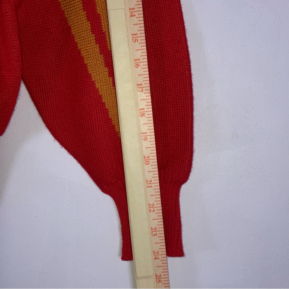 Obermeyer Sweater Round Neck  Men's M Ski Apine   Red Blue Yellow - Picture 9 of 14